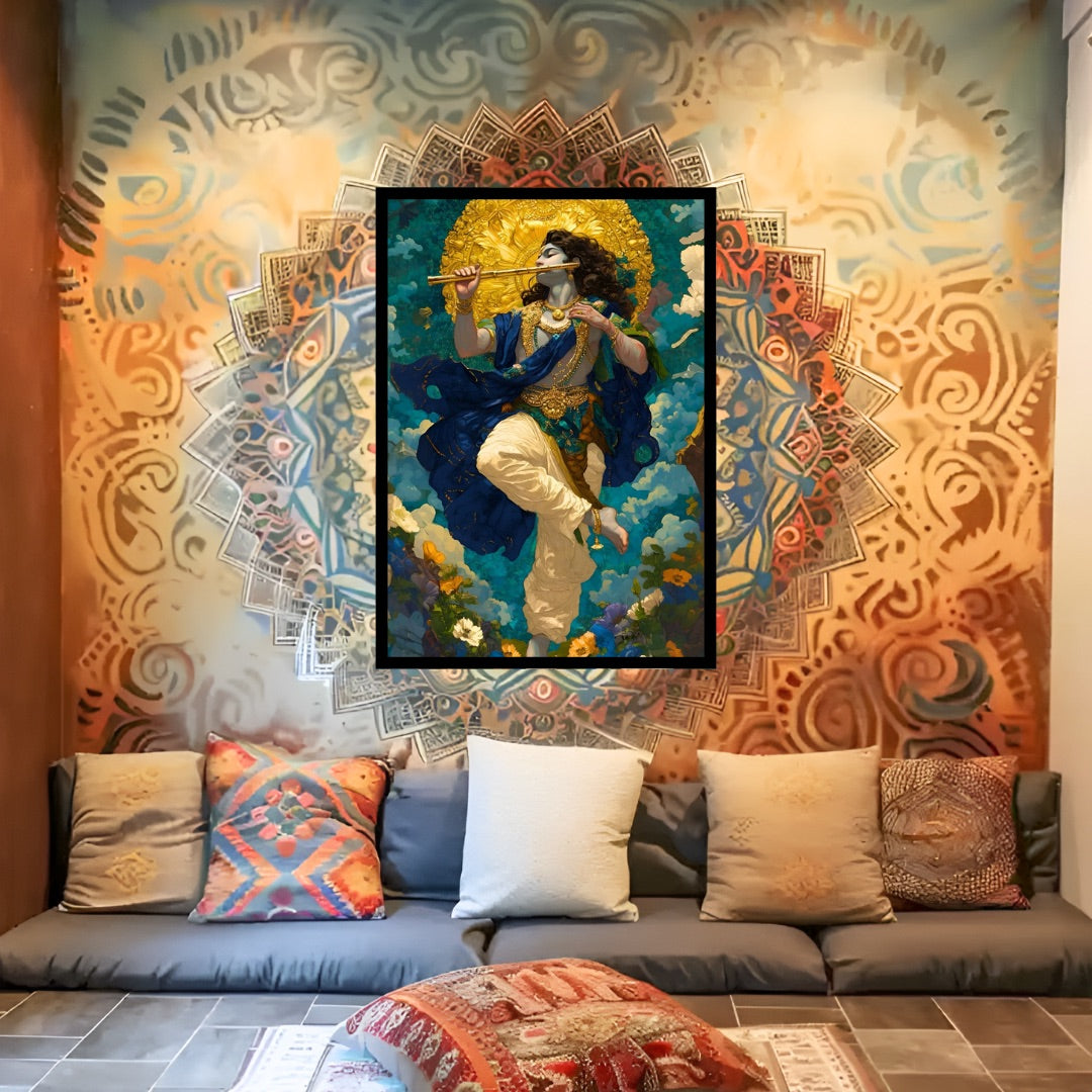 God | Spiritual Posters | Frames | Krishna, Buddha, Guru Nanak & More | Candid Apricot