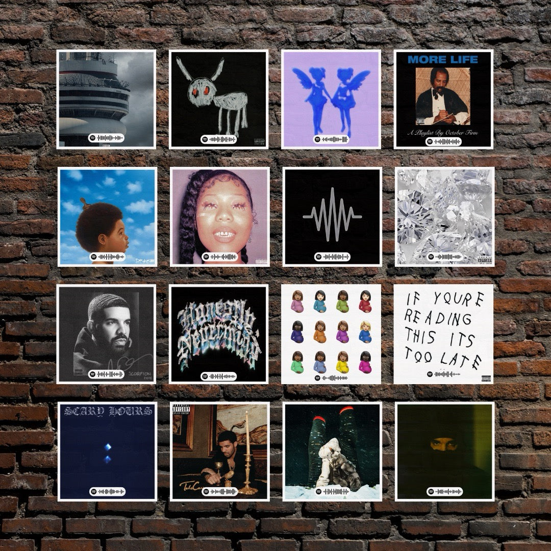 Music Album Wall Collage Cards | Candid Apricot