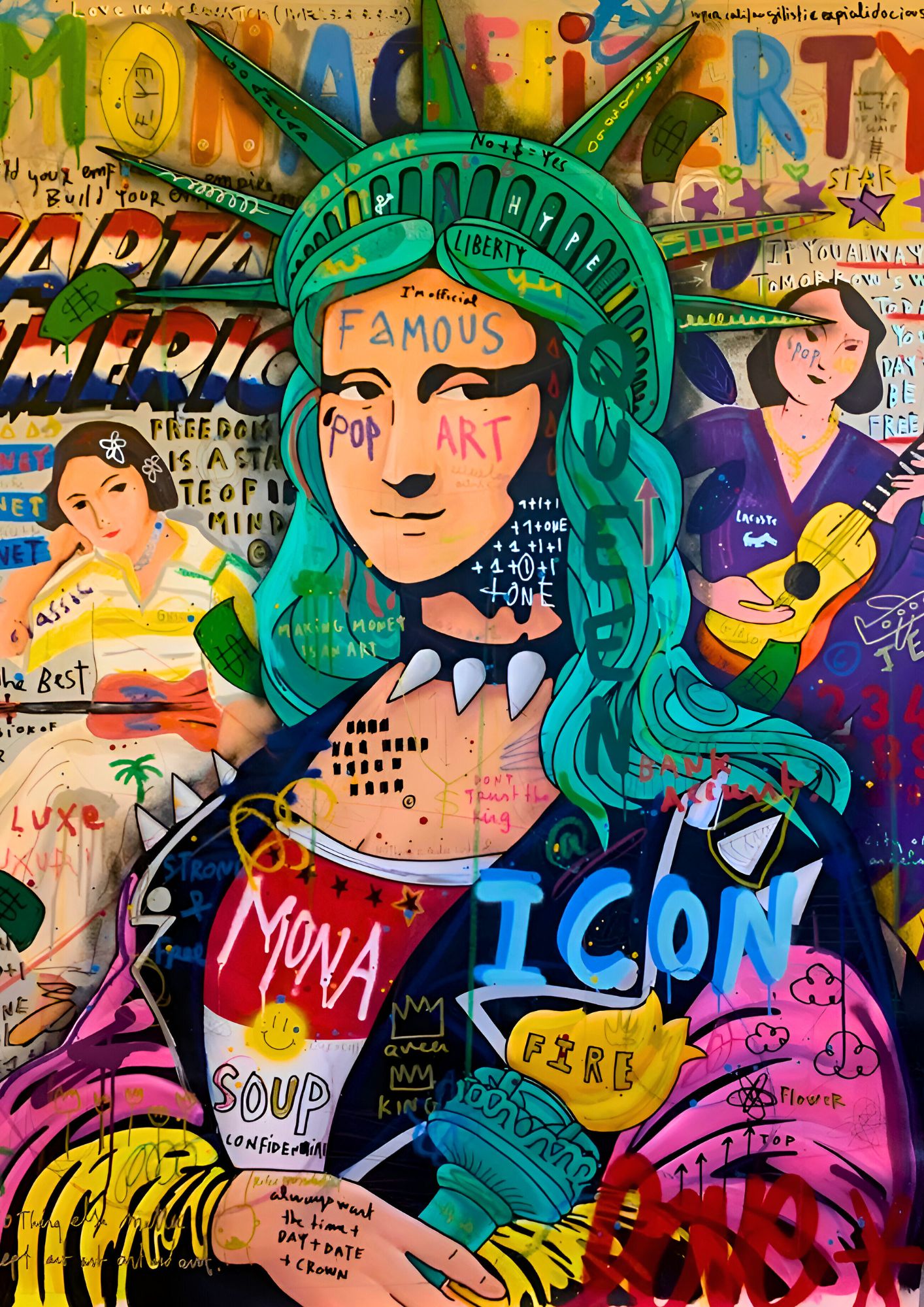 Mona Lisa Graffiti Art