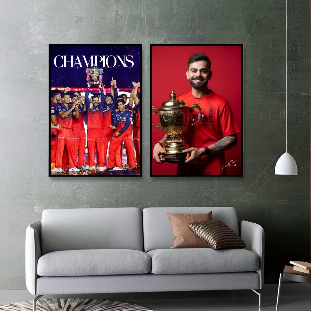RCB IPL 2025 Champions | Set of 2