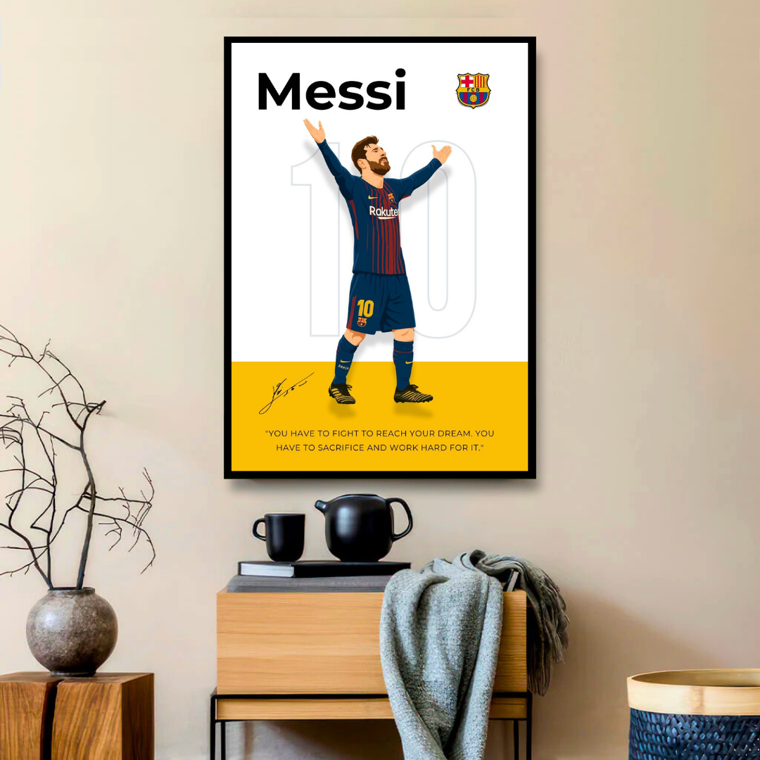 The Iconic Celebration: Messi Tribute Poster