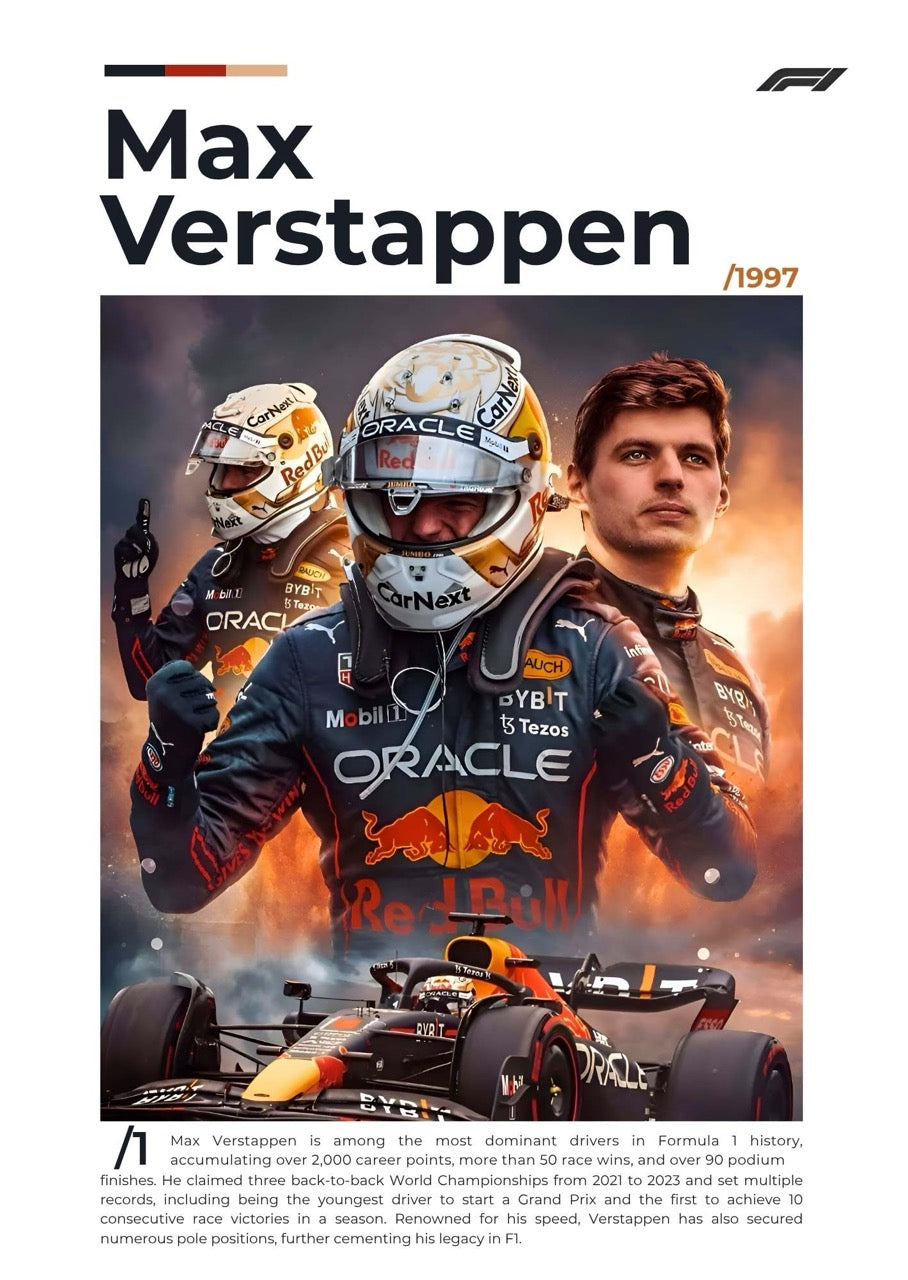 F1 LEGENDS SET OF 8 POSTERS  | UNFRAMED