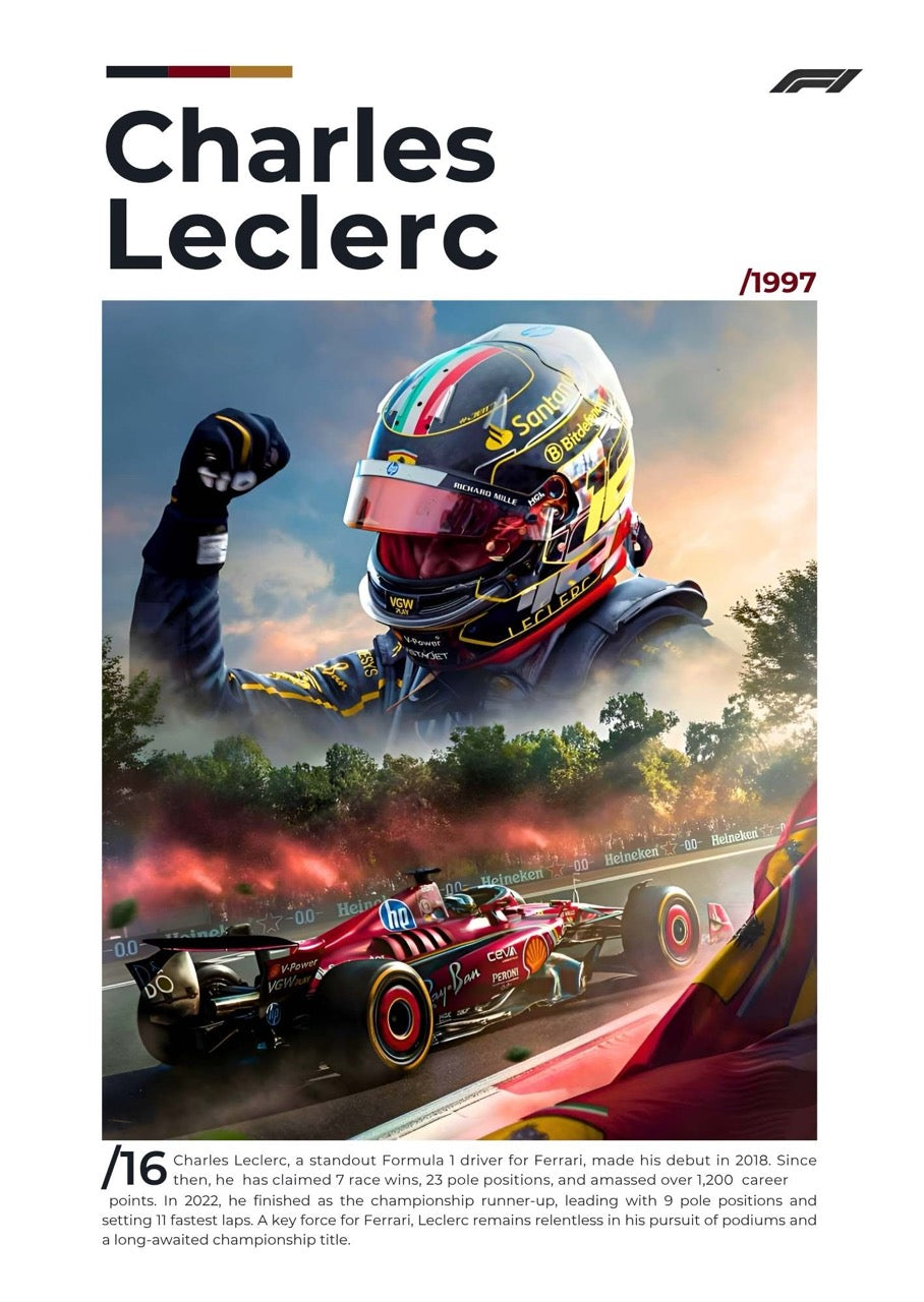 F1 LEGENDS SET OF 8 POSTERS  | UNFRAMED