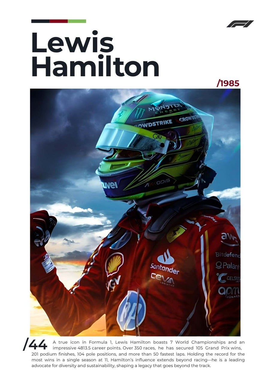 F1 LEGENDS SET OF 8 POSTERS  | UNFRAMED