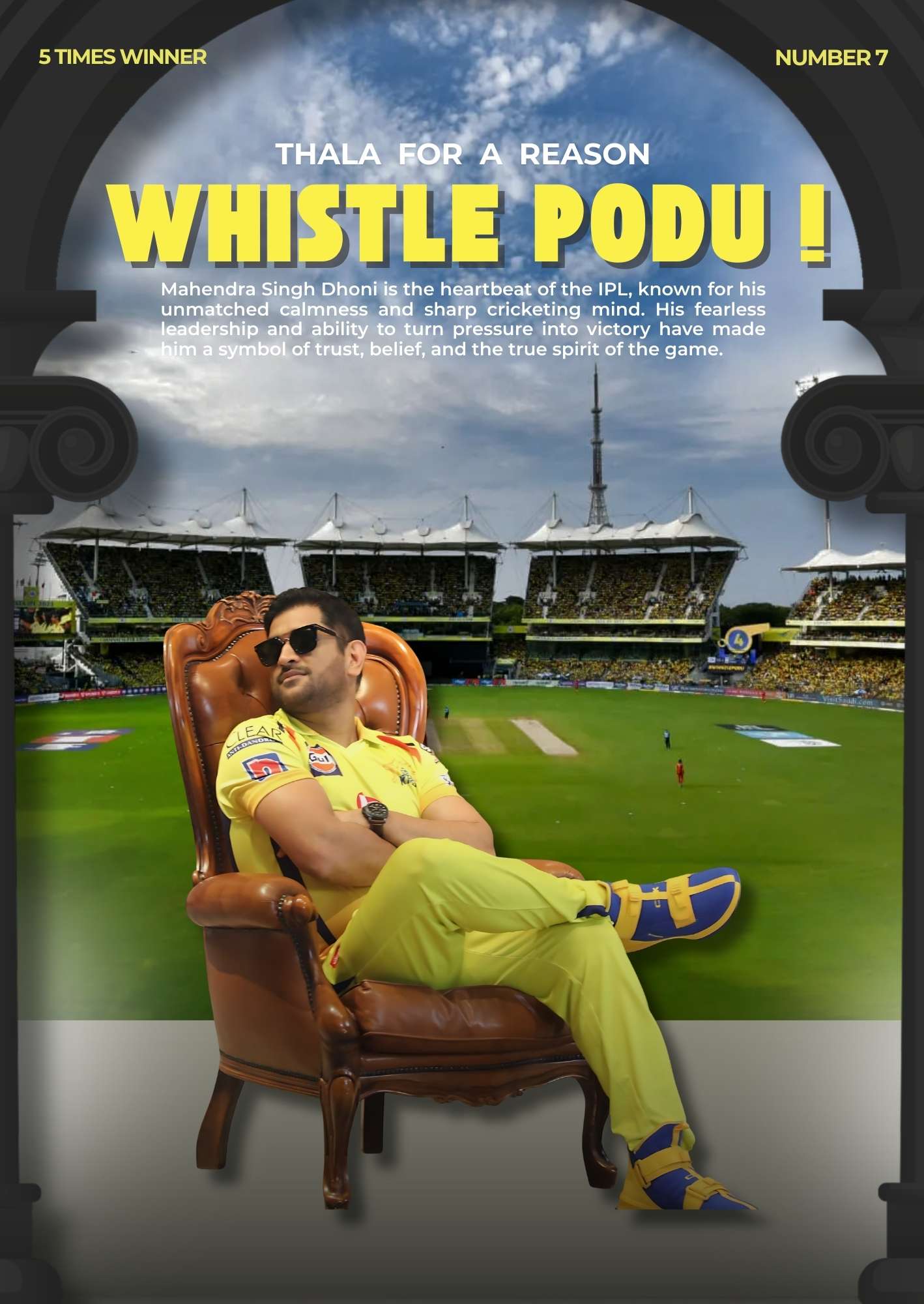 WHISTLE PODU – MS Dhoni Legacy Wall Art