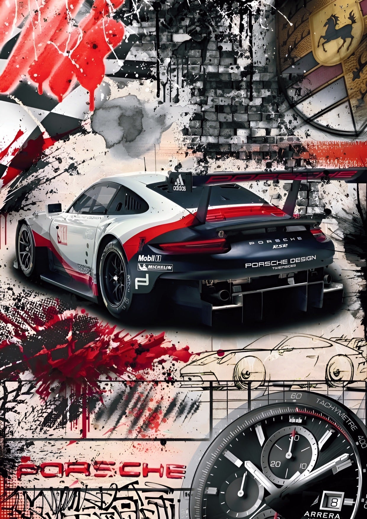 SET OF 10 POSTERS - B | LUXURY CARS | UNFRAMED