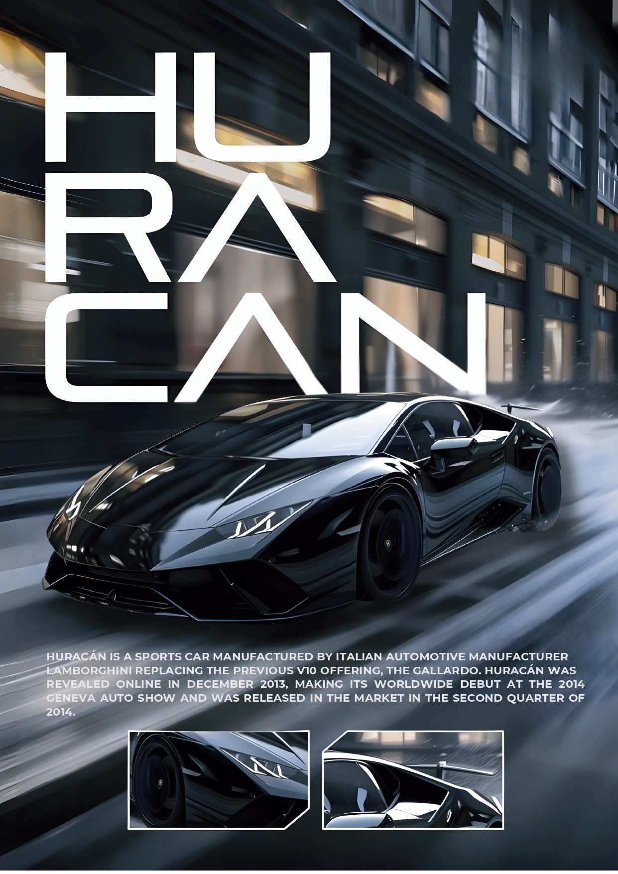 SET OF 10 POSTERS - B | LUXURY CARS | UNFRAMED