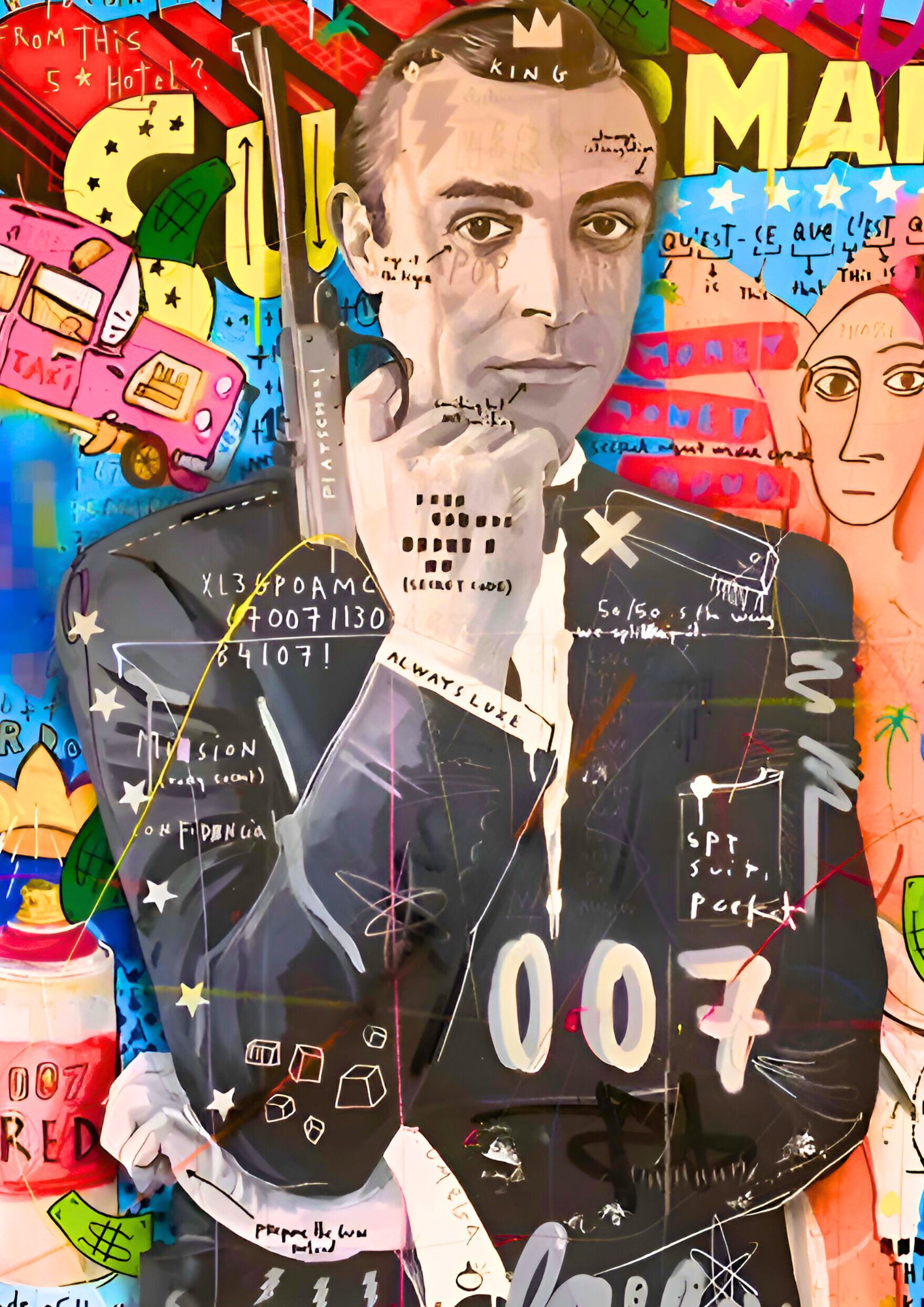 James Bond Graffiti Pop Art