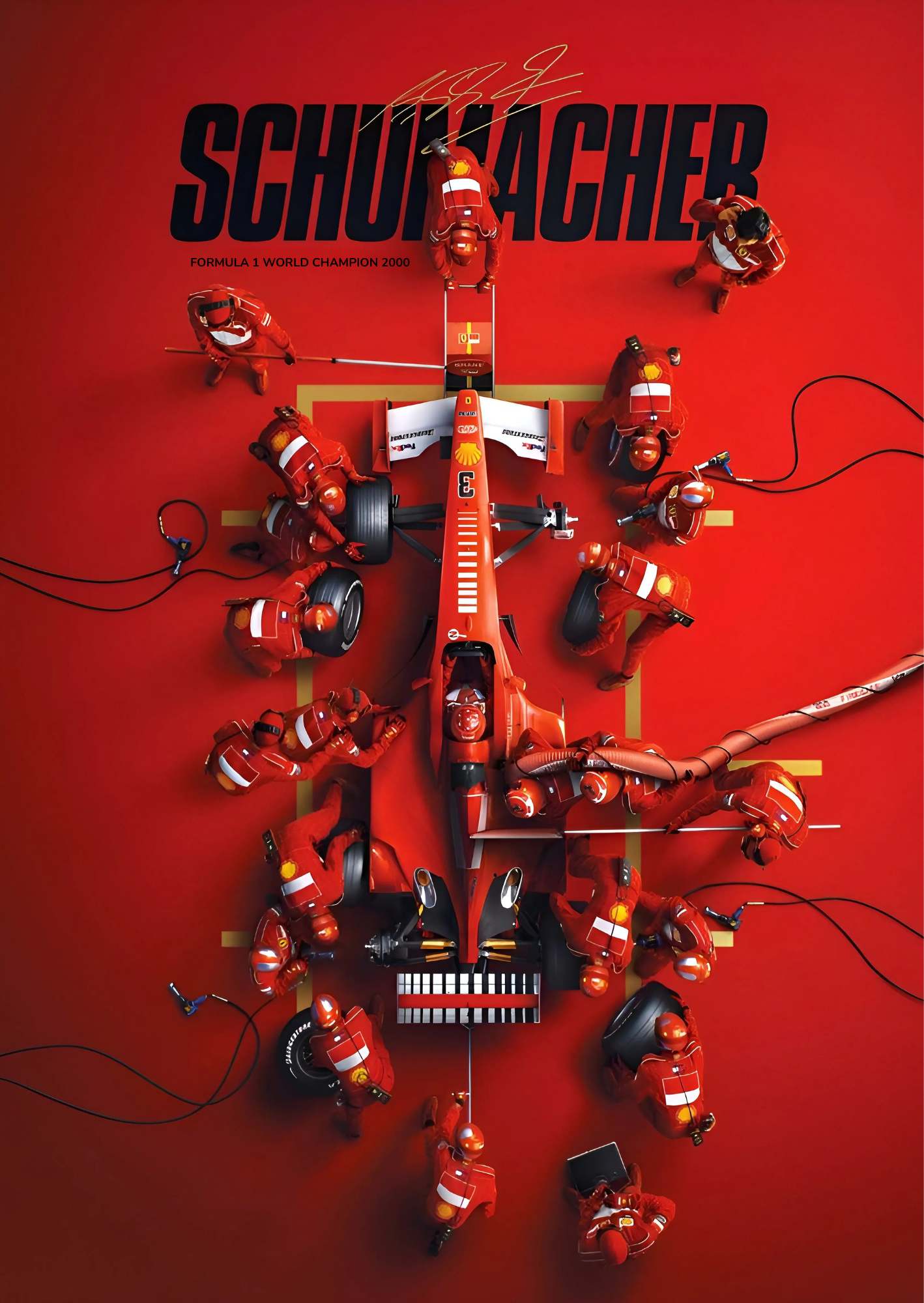 F1 CARS SET OF 8 POSTERS | UNFRAMED