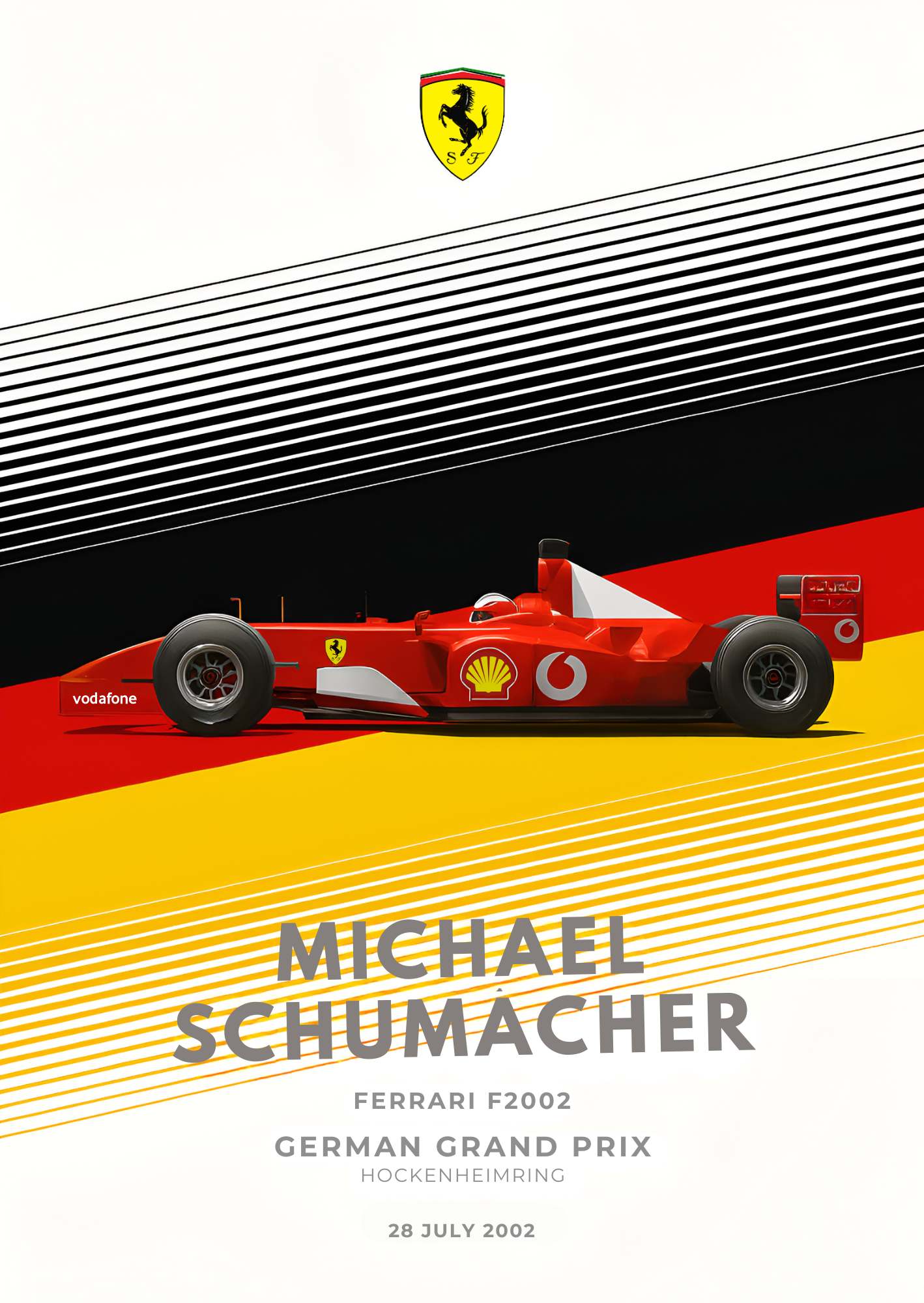 F1 CARS SET OF 8 POSTERS | UNFRAMED