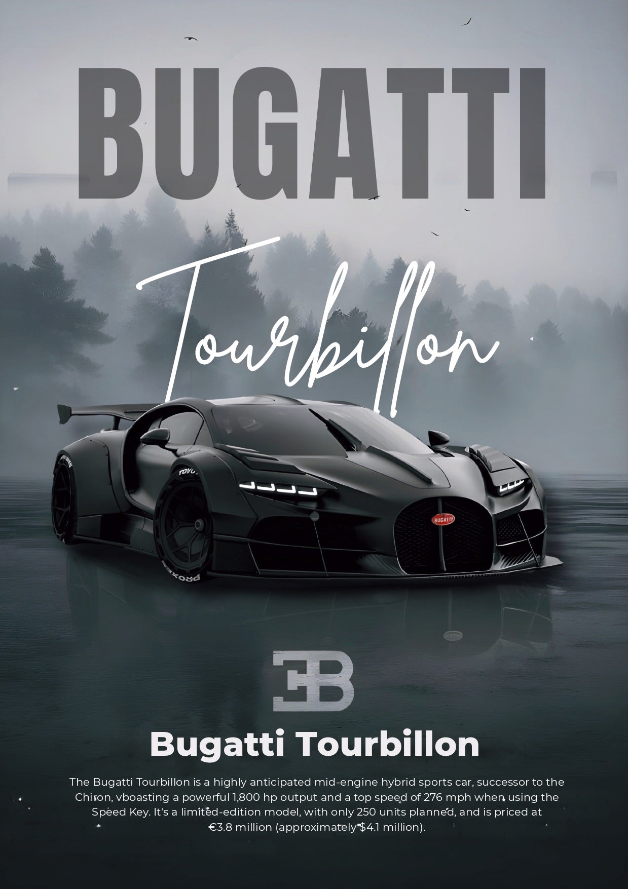 SET OF 20 POSTERS - A | LUXURY CARS | UNFRAMED