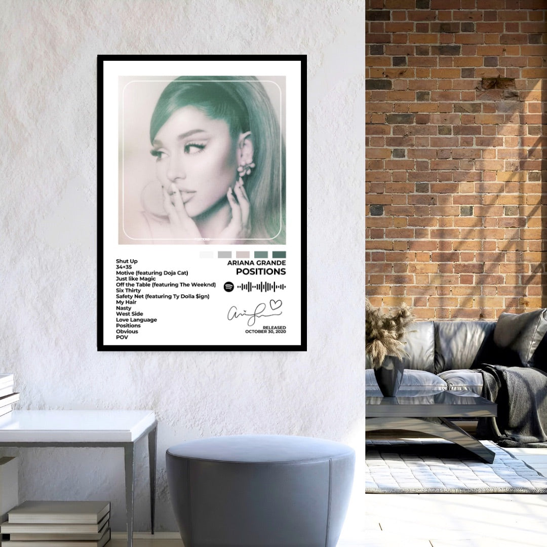 ARIANA GRANDE – Positions - A sultry and sophisticated blend of R&B and pop, Positions showcases Ariana’s effortless vocals and explores themes of love, confidence, and growth.