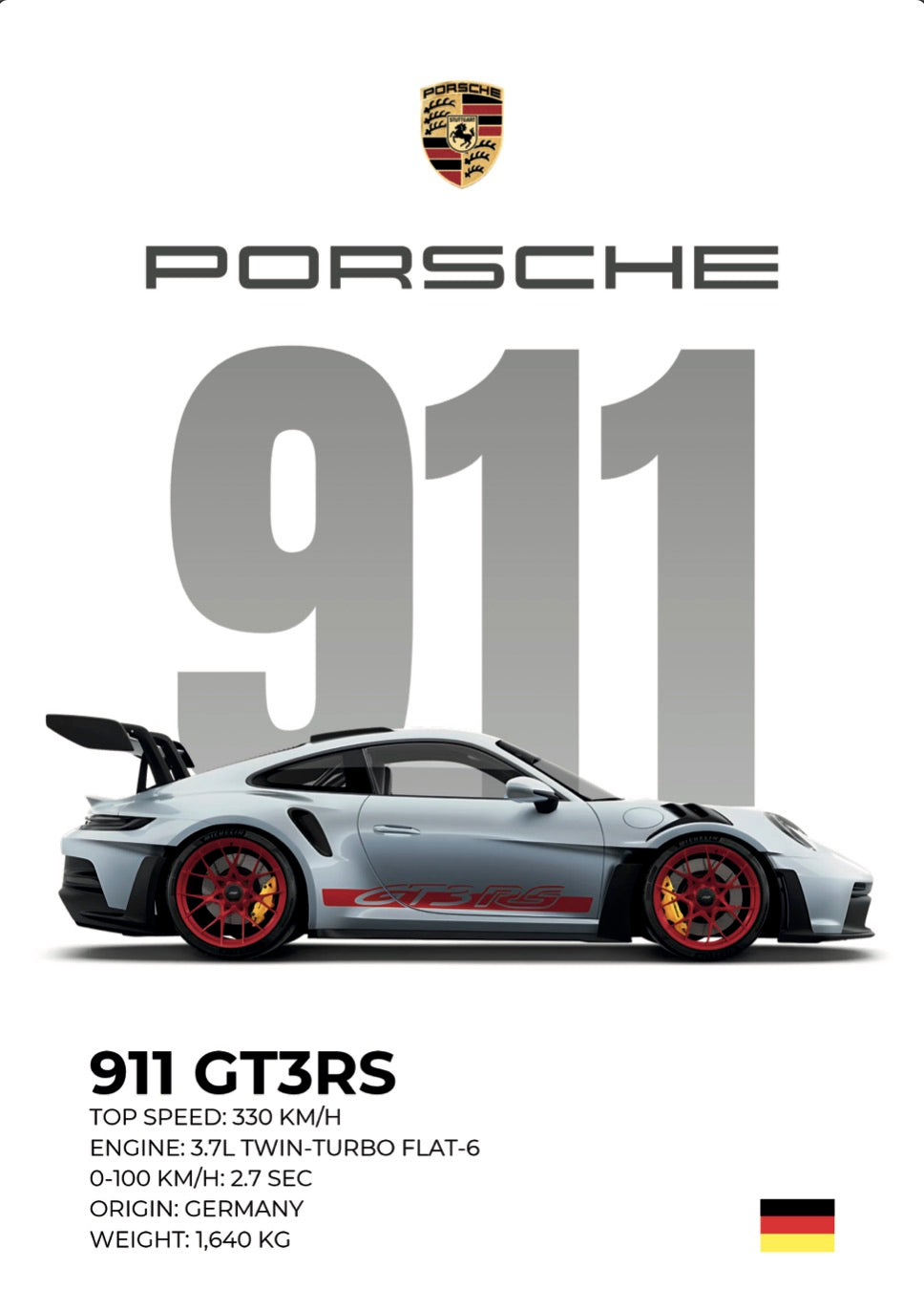 SET OF 10 POSTERS - D | LUXURY CARS | UNFRAMED