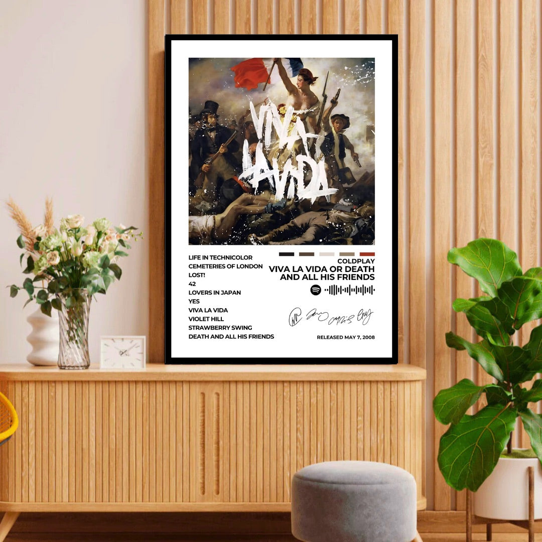 Coldplay – Viva La Vida or Death and All His Friends - Experience the timeless magic of Viva La Vida with this stunning album cover poster. Featuring Coldplay’s iconic artwork inspired by revolution and emotion, this piece is perfect for fans of their anthemic sound.