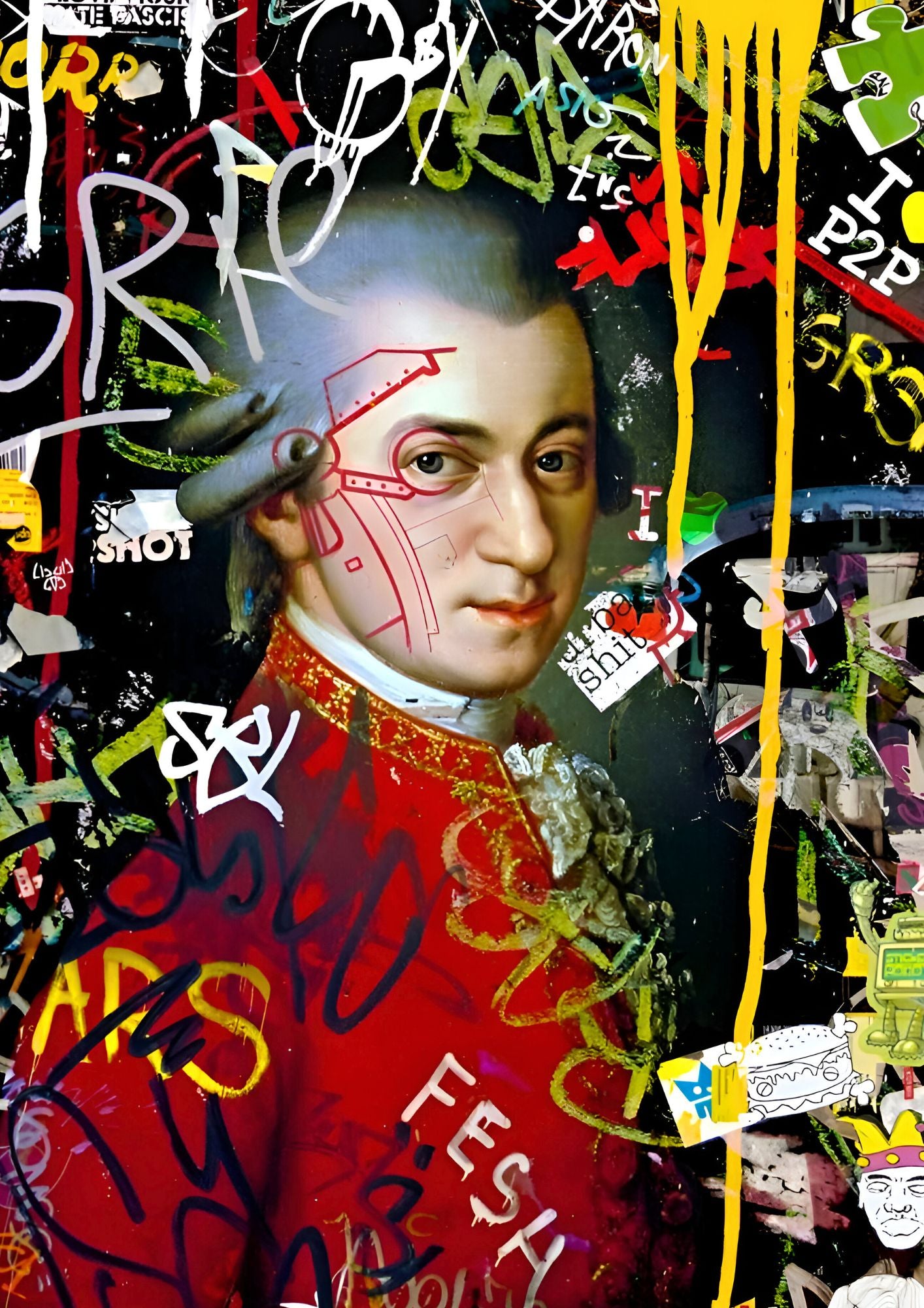 Wolfgang Amadeus Mozart: Urban Graffiti Art