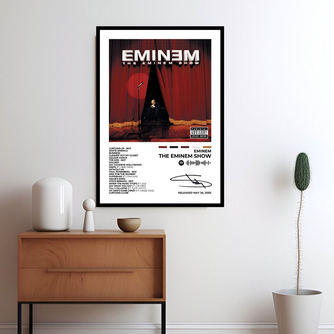 EMINEM - The Eminem Show - Transform your space with this Eminem - The Eminem Show poster. Featuring iconic artwork from the legendary album, this piece is a must-have for any hip-hop fan.