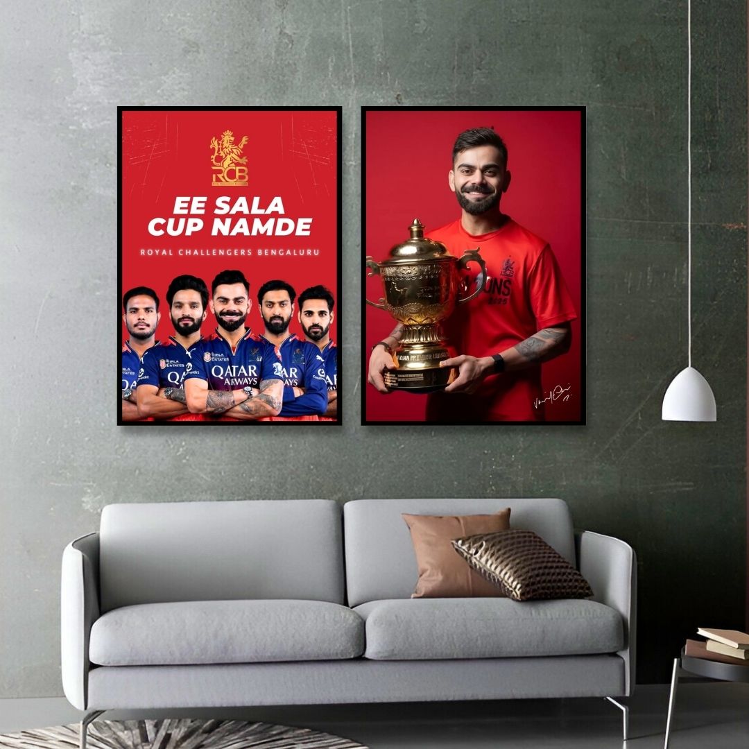 Virant Kohli x RCB IPL 2025 Champions | Set of 2