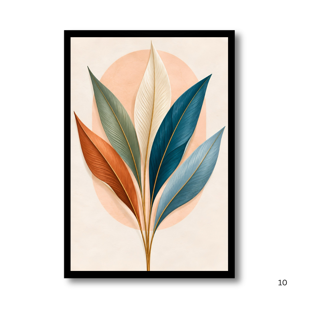 Pastel Botanical Leaves