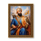 Guru Gobind Singh Ji With Falcon