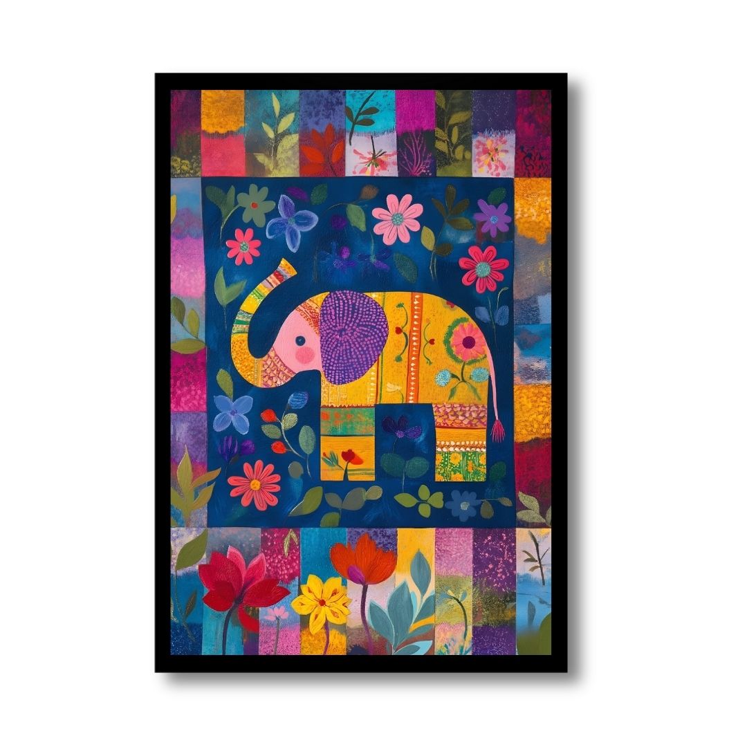 Artistic Elephant Mosaic