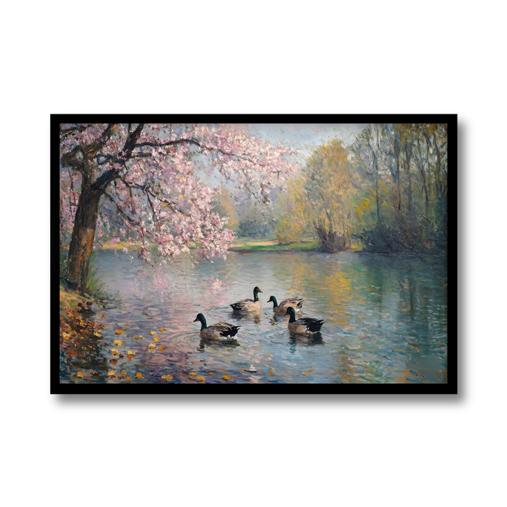 Cherry Blossom Swans