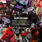 Music Albums Collage Poster | Set of 54 | Free Glue Dots | 4x6 inch