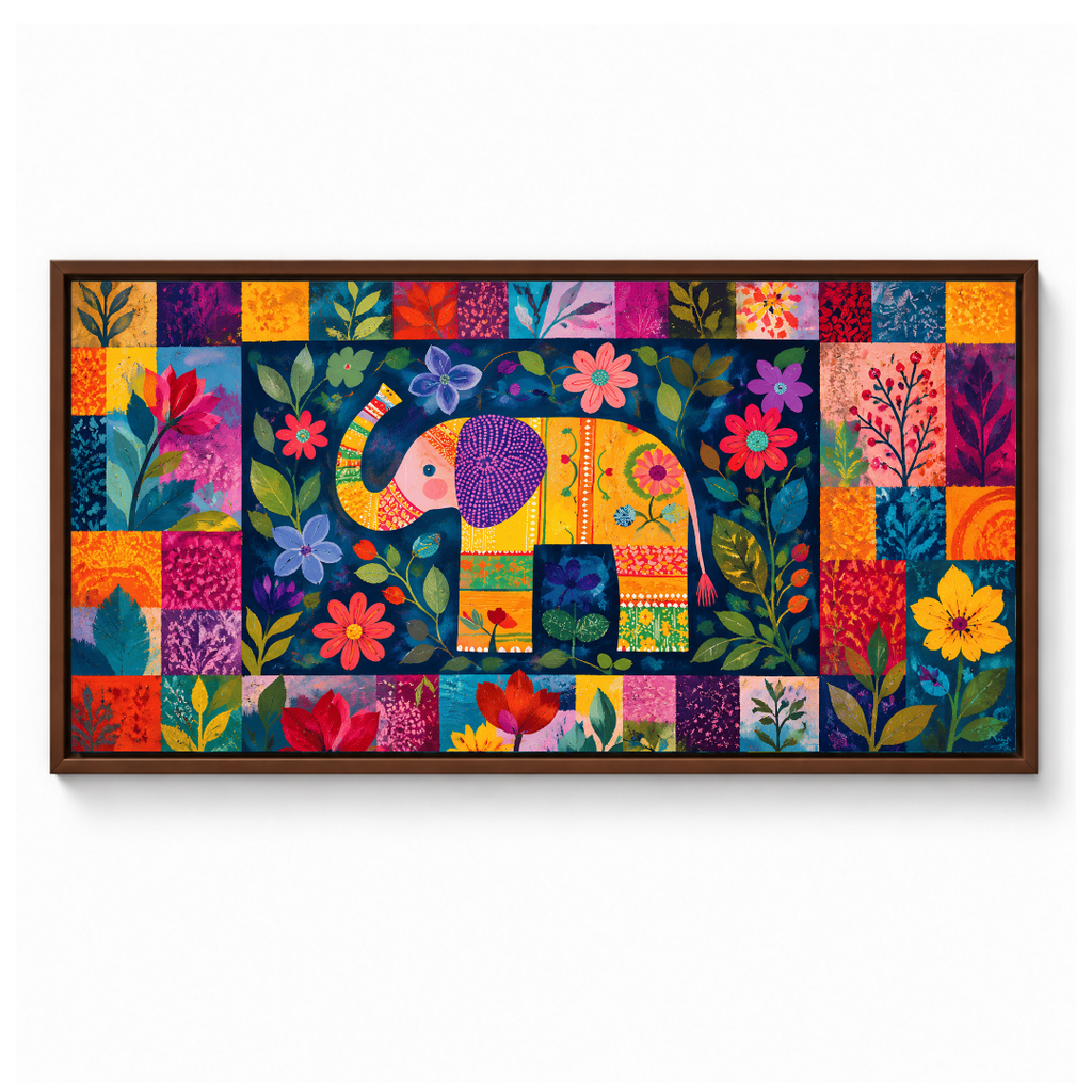 Colorful Folk Art Elephant