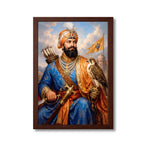 Guru Gobind Singh Ji With Falcon