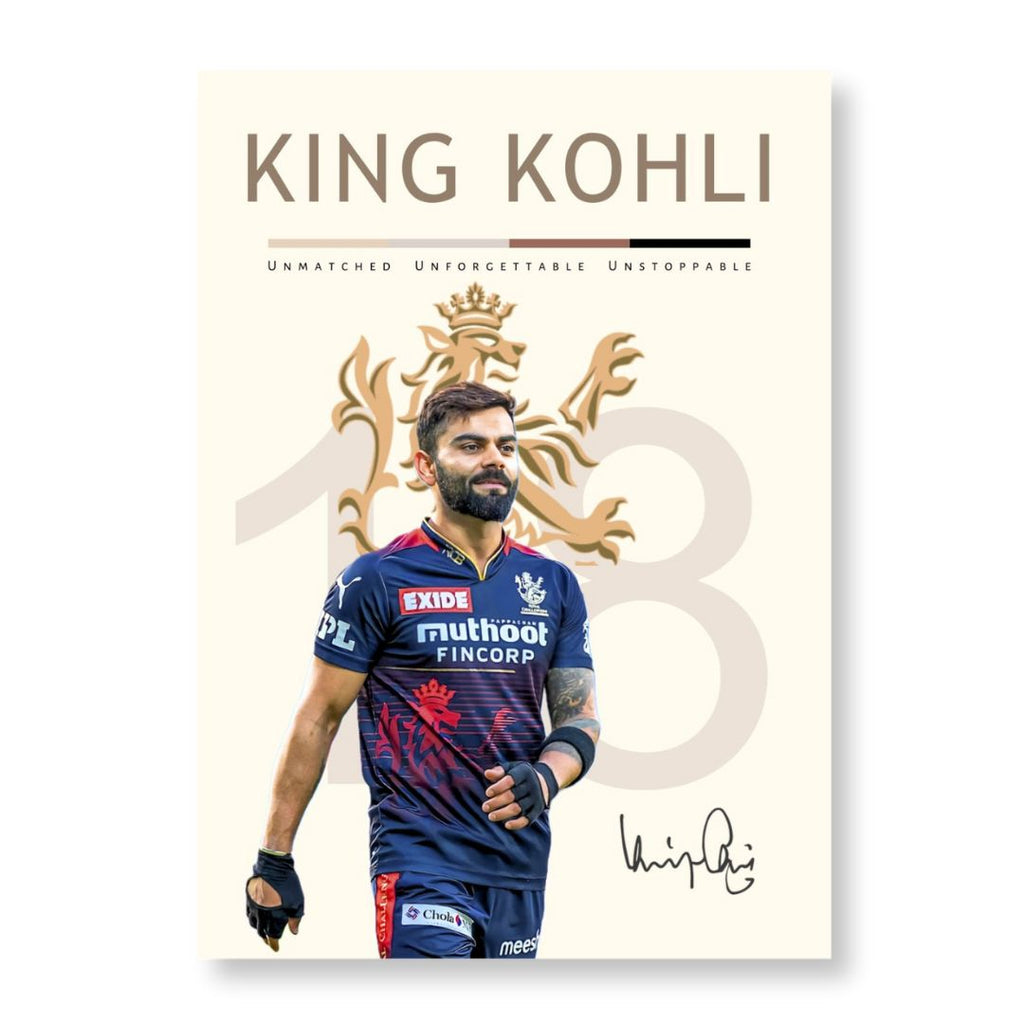 Virat Kohli Poster Set | Set of 4 | With Adhesive |