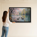 Cherry Blossom Swans