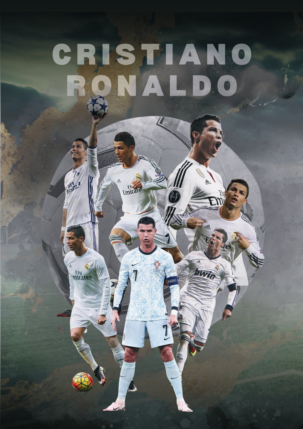 CRISTIANO RONALDO |  SET OF 6 POSTERS A  | UNFRAMED