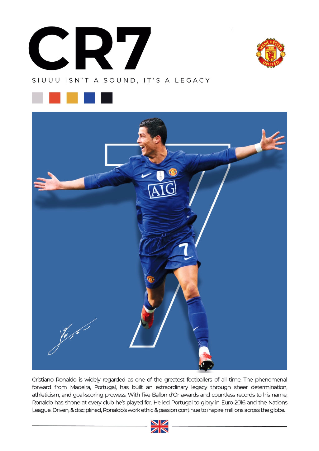 CRISTIANO RONALDO |  SET OF 6 POSTERS A  | UNFRAMED
