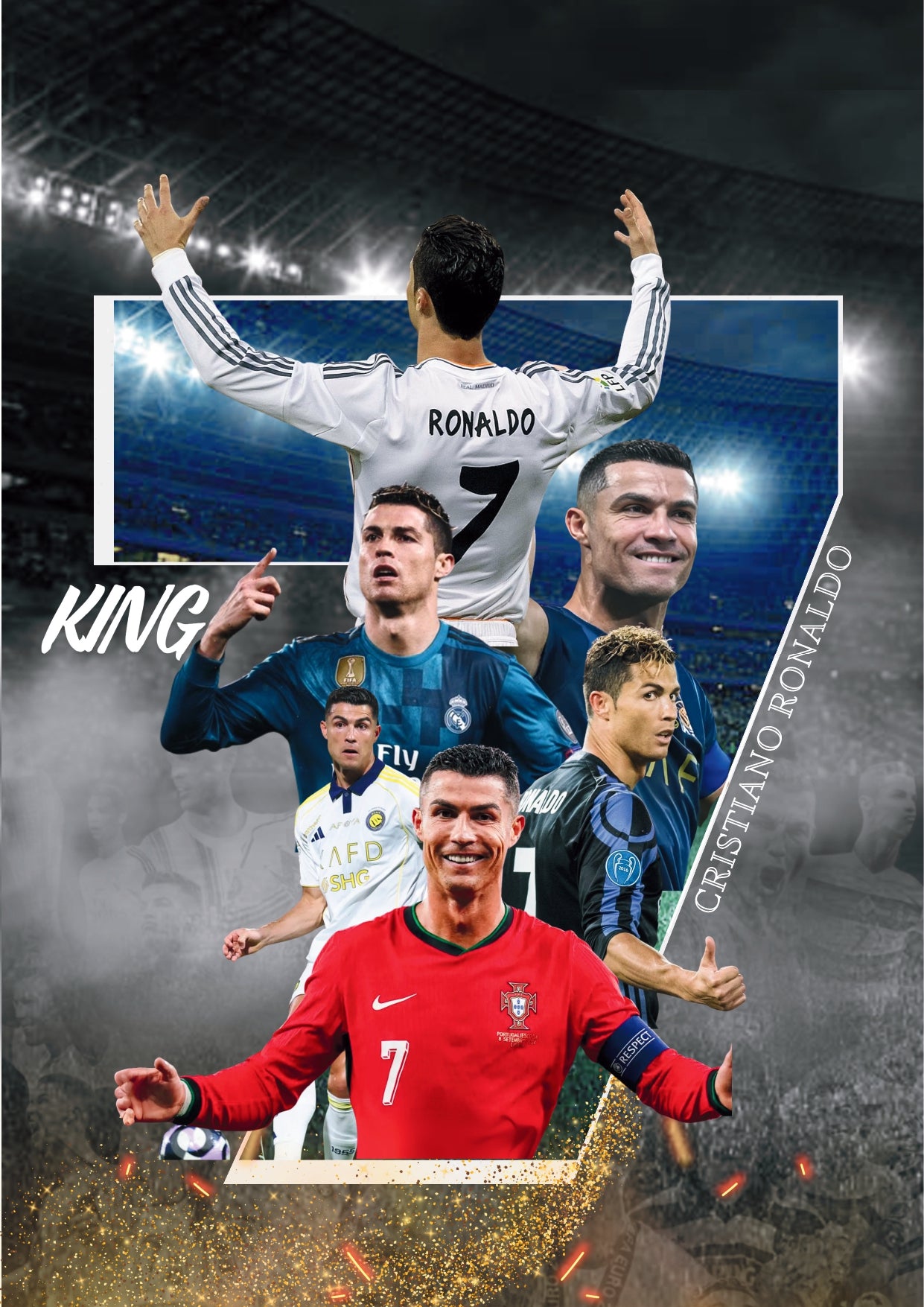 CRISTIANO RONALDO |  SET OF 6 POSTERS A  | UNFRAMED