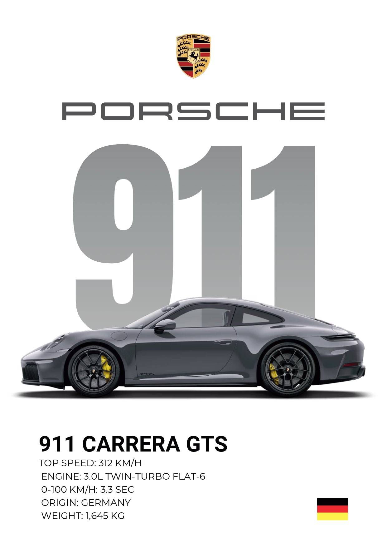 SET OF 8 | PORSCHE | UNFRAMED