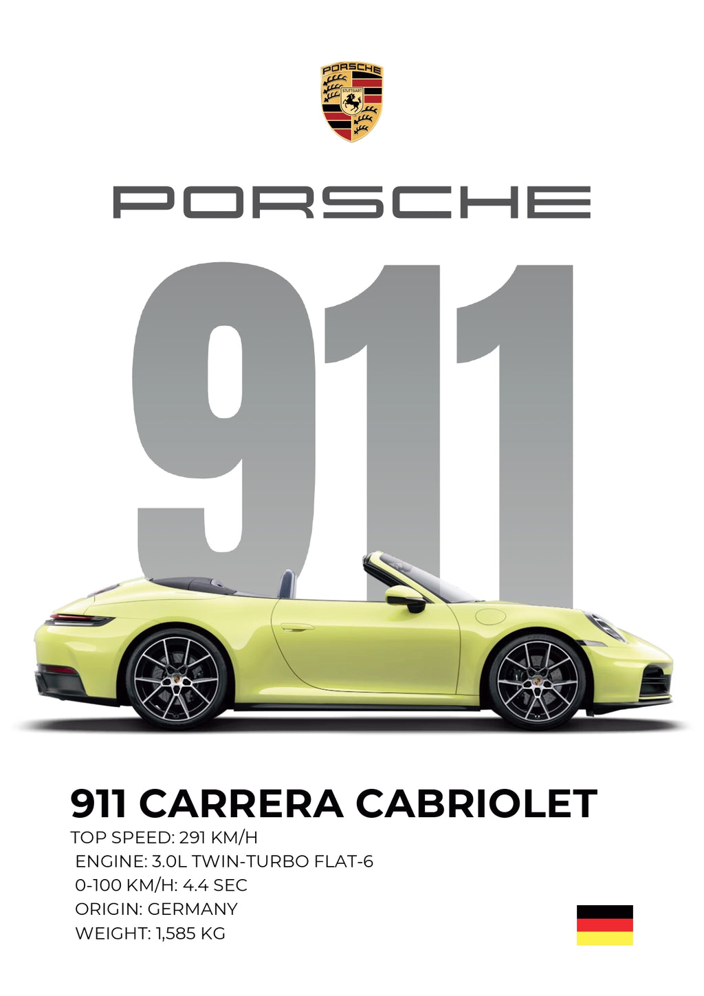 SET OF 8 | PORSCHE | UNFRAMED