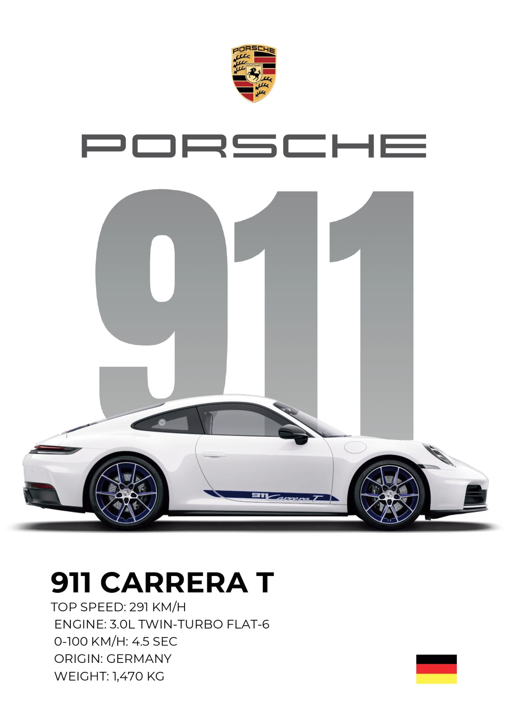 SET OF 8 | PORSCHE | UNFRAMED