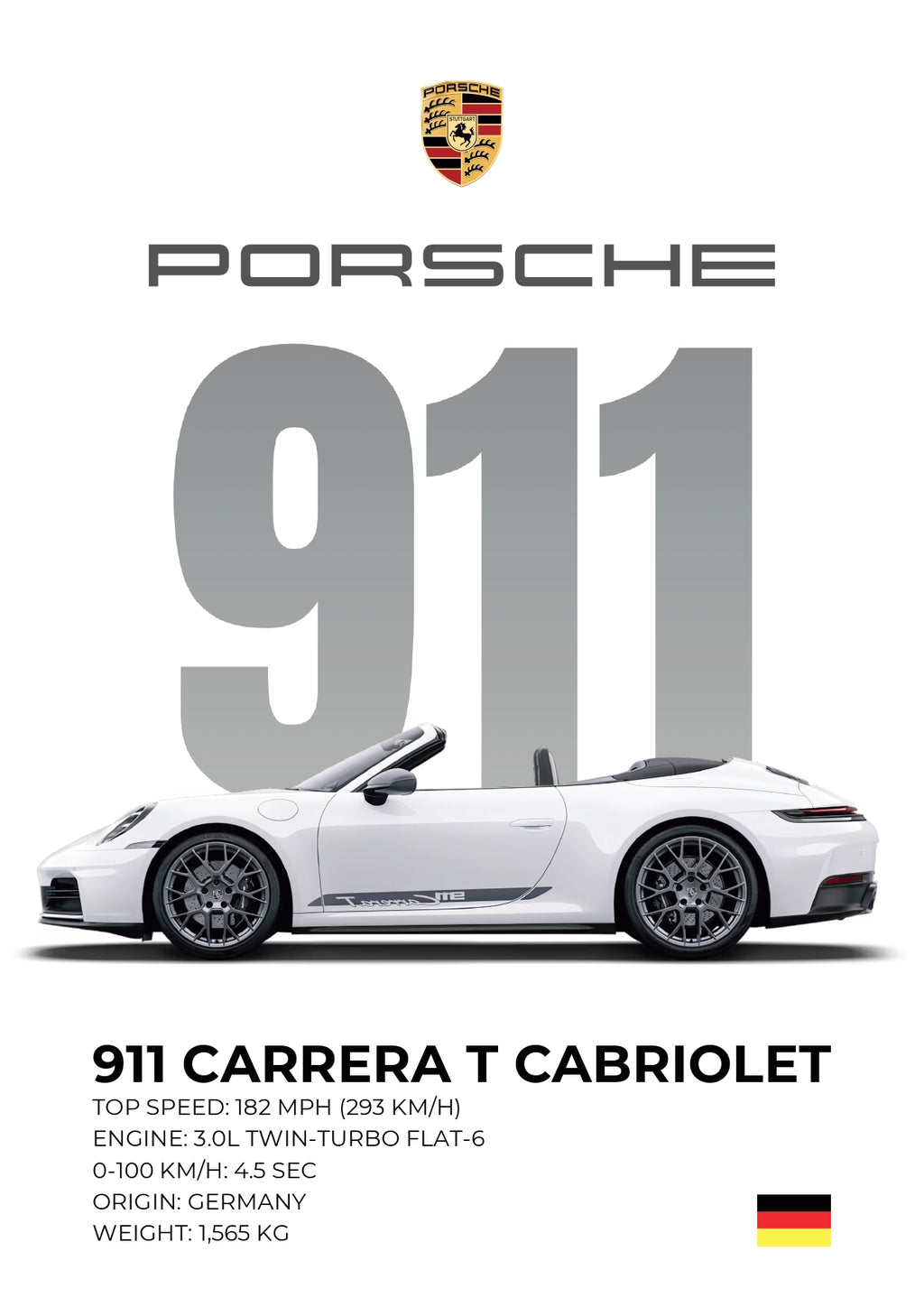 SET OF 8 | PORSCHE | UNFRAMED