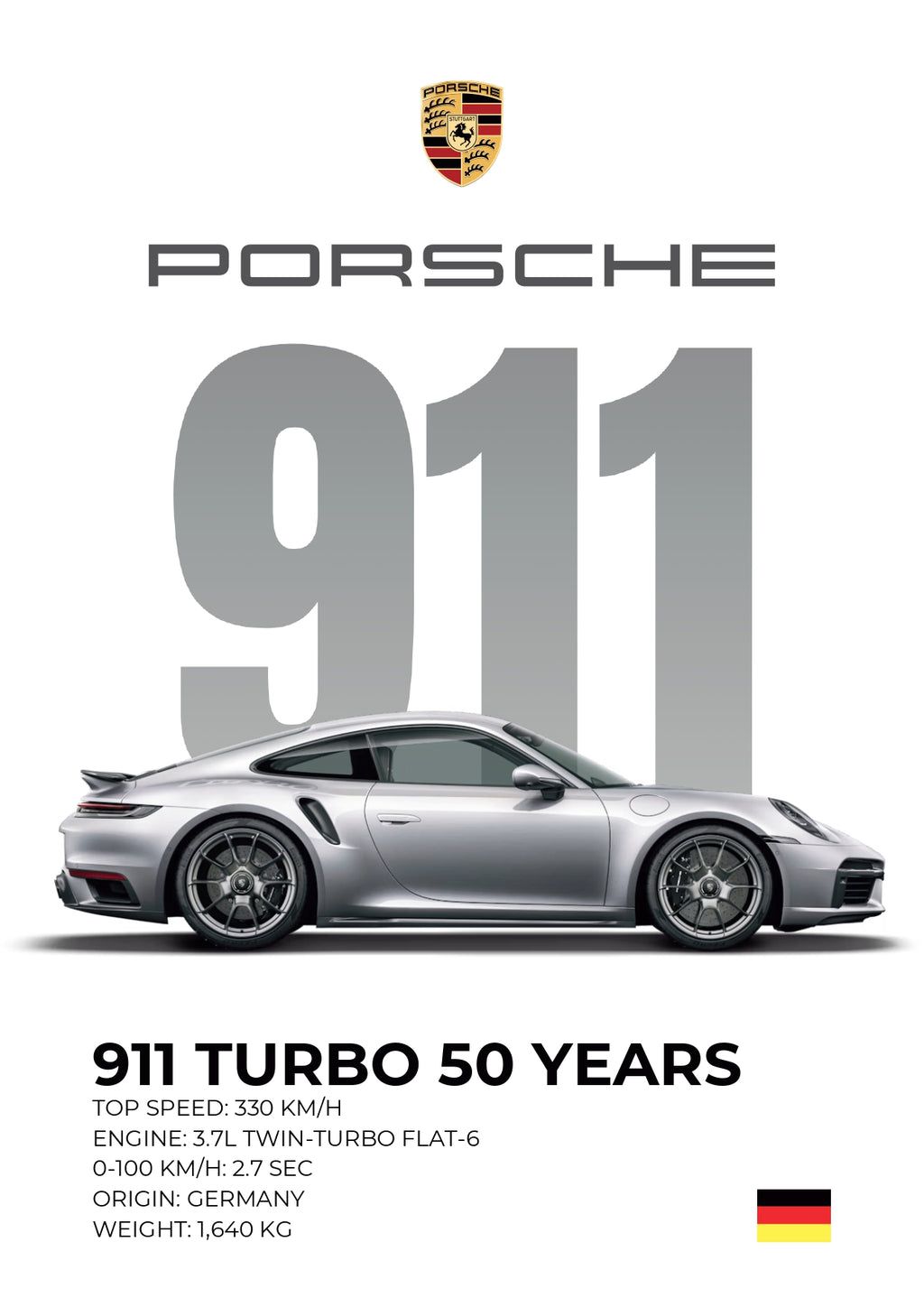 SET OF 8 | PORSCHE | UNFRAMED