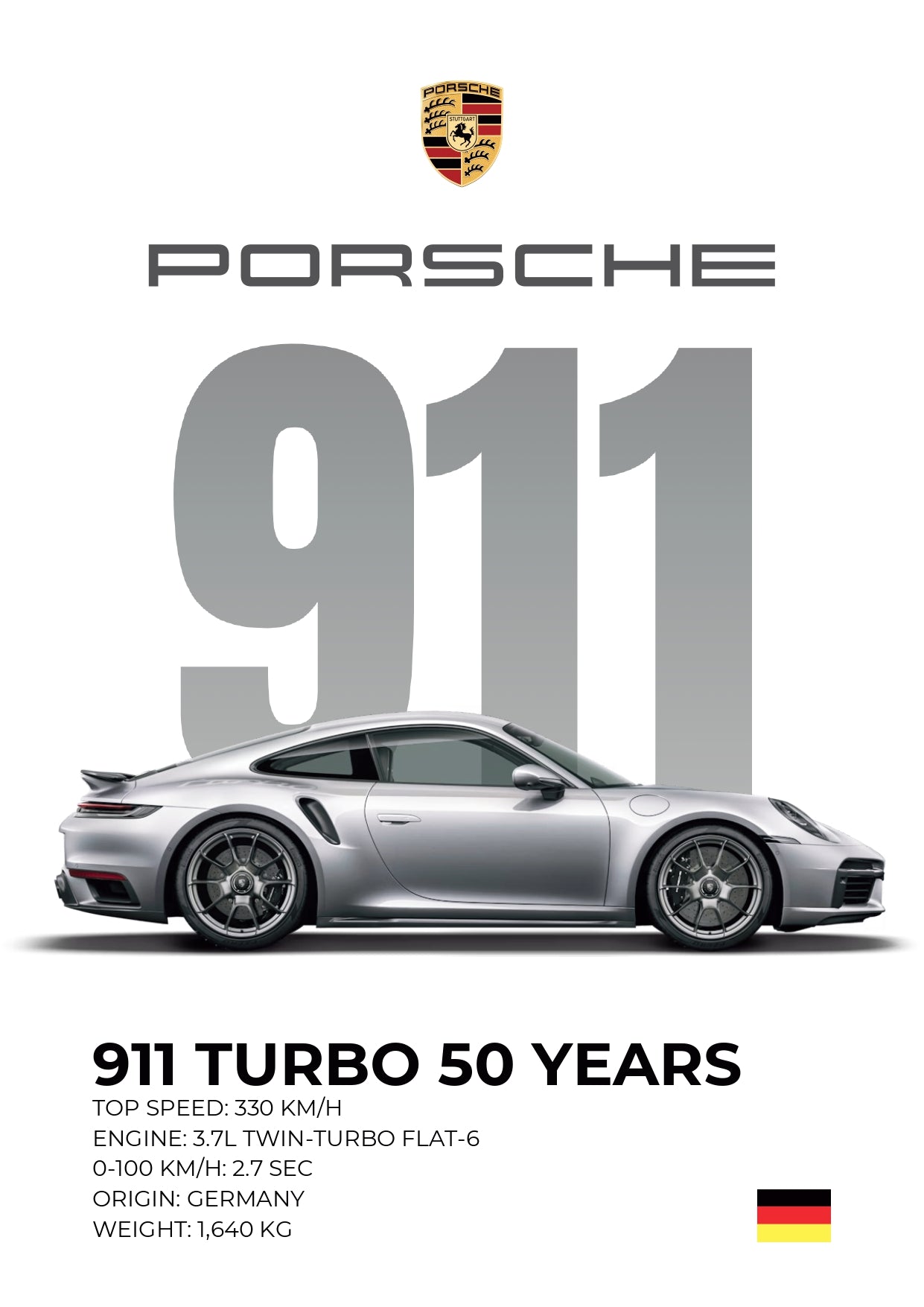 SET OF 8 | PORSCHE | UNFRAMED