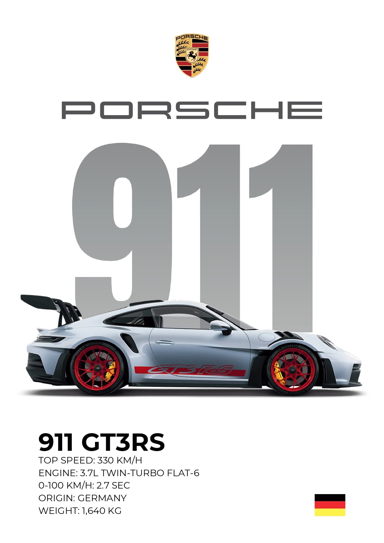 SET OF 8 | PORSCHE | UNFRAMED