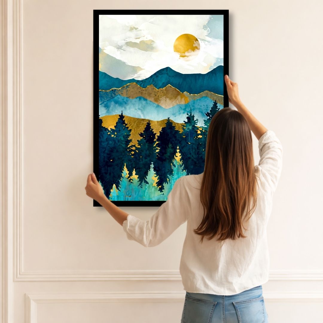 Painted Sunset Valley - Blue