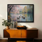 Cherry Blossom Swans