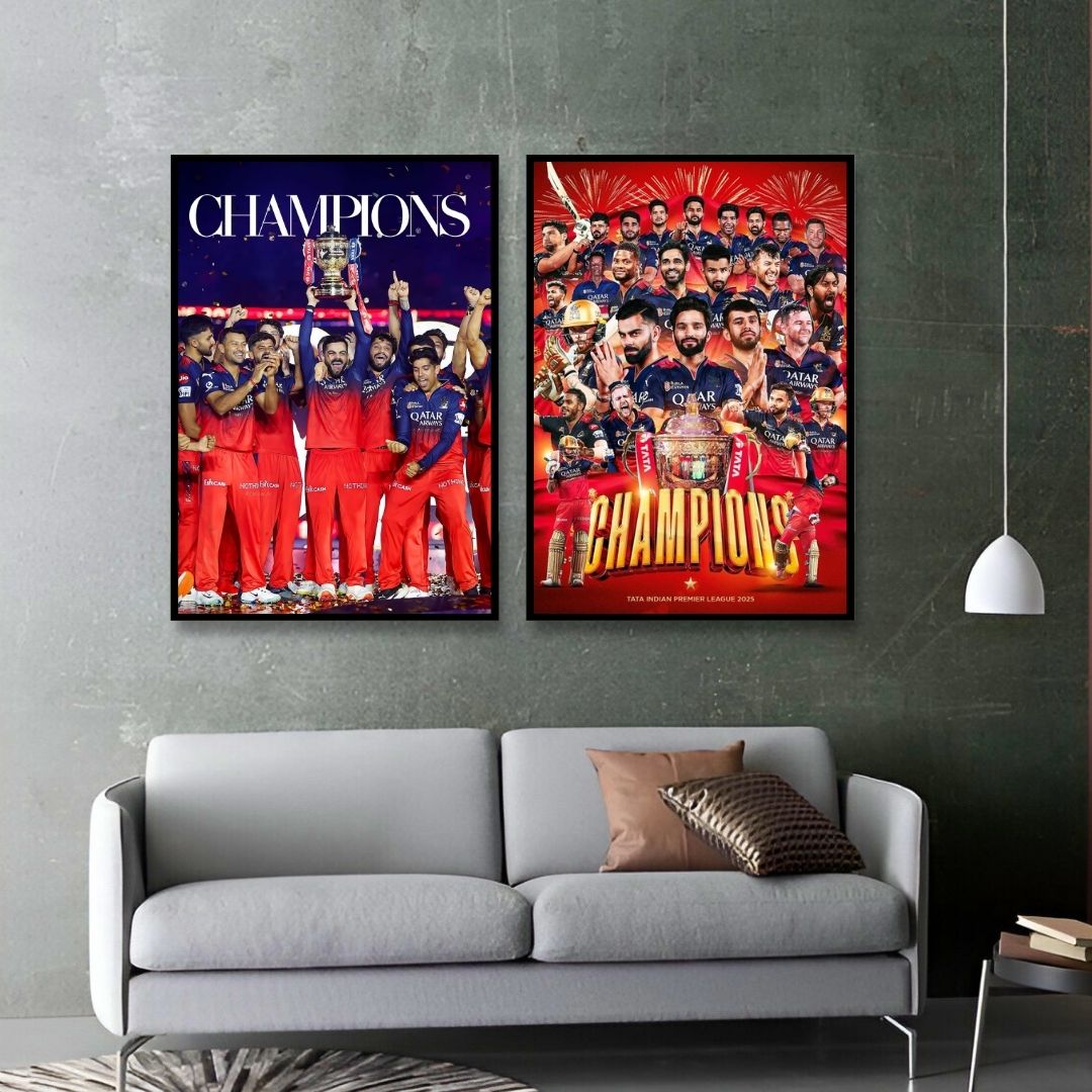 RCB IPL 2025 Champions | Set of 2