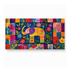 Colorful Folk Art Elephant
