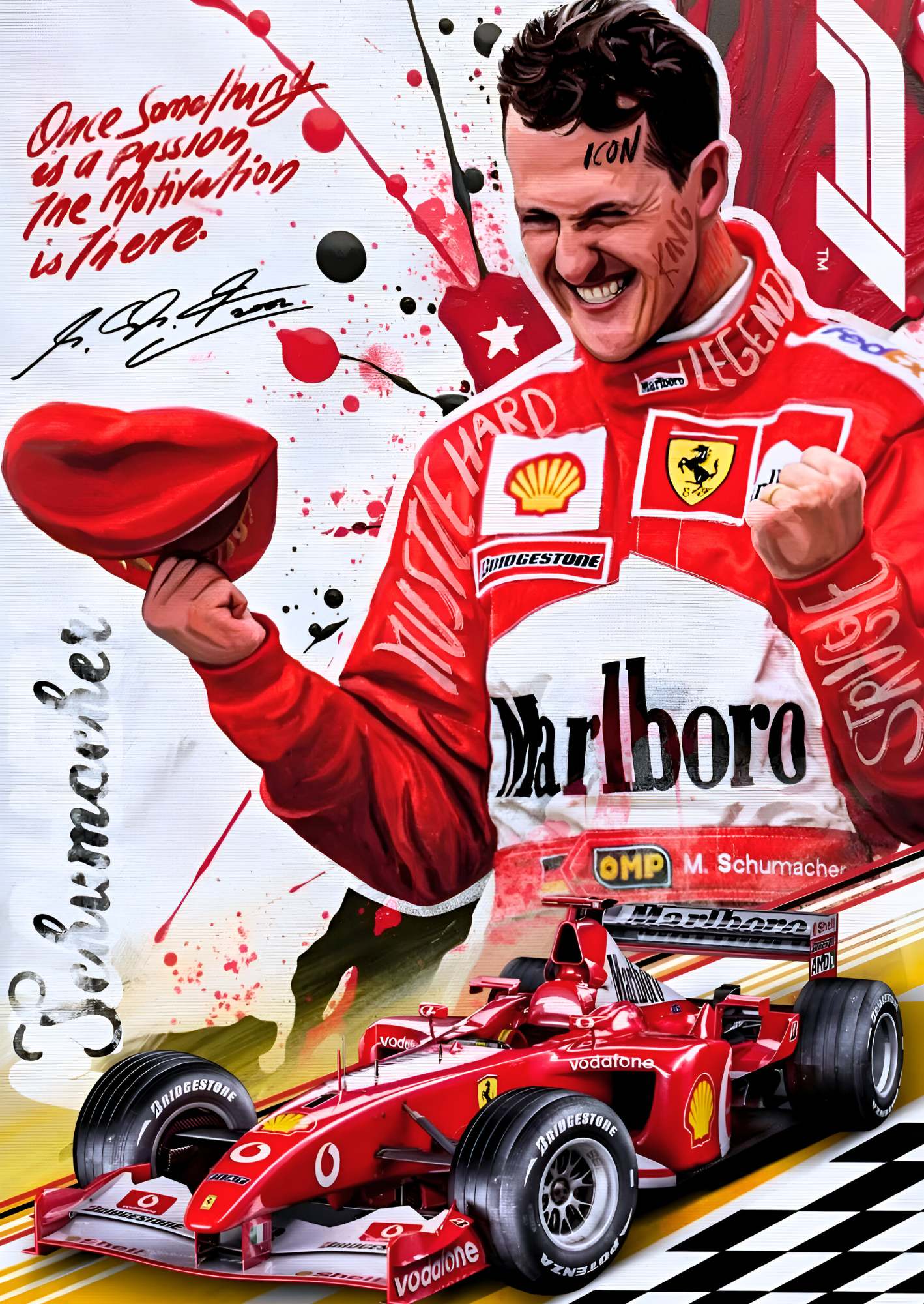 F1 LEGENDS SET OF 8 POSTERS B  | UNFRAMED