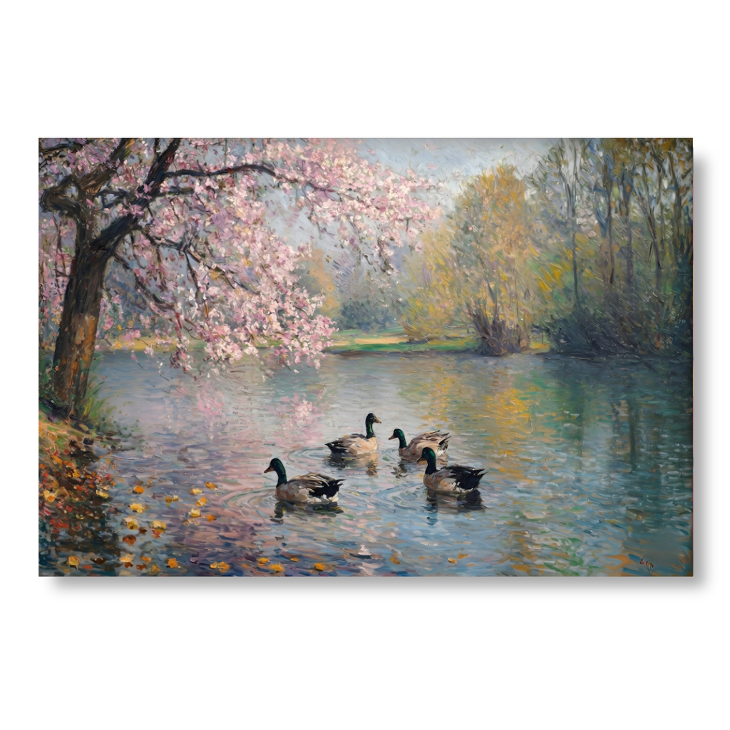 Cherry Blossom Swans