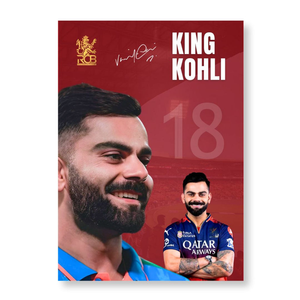 Virat Kohli Poster Set | Set of 4 | With Adhesive |