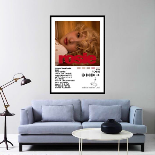Celebrate the elegance and emotion of Rosie with this stunning album cover poster. A tribute to ROSÉ’s soulful vocals, heartfelt storytelling, and artistic expression.