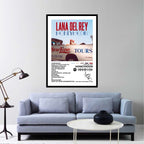 Step into the dreamy, cinematic world of Honeymoon with this elegant album cover poster. A tribute to Lana Del Rey’s haunting vocals, poetic lyricism, and vintage allure.