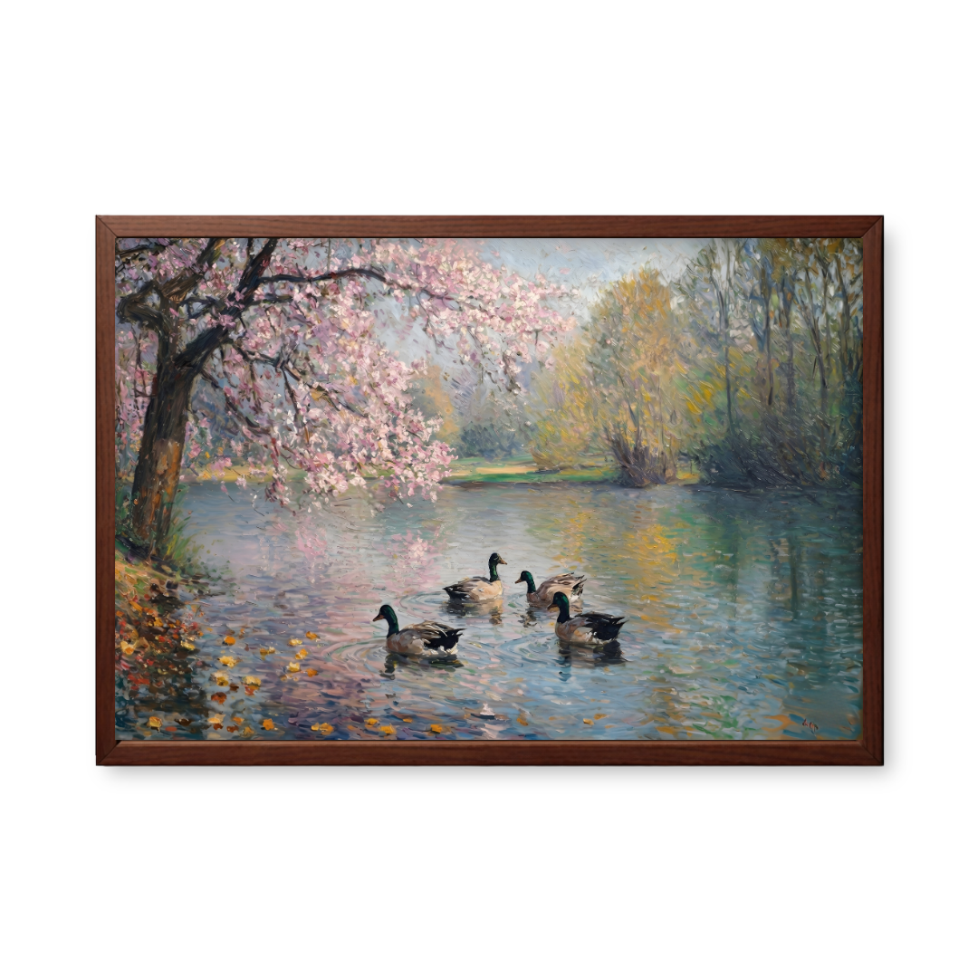 Cherry Blossom Swans